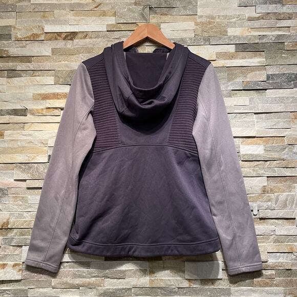 The North Face Petra Hoodie Women’s S | Quilted Moto Fleece, Purple Zip Jacket - Picture 4 of 10